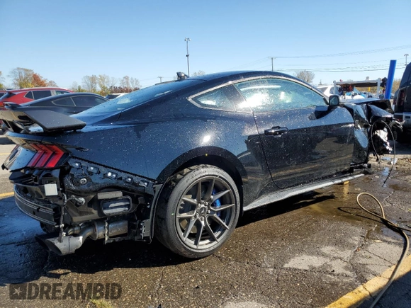 2024 Ford Mustang Dark Horse with VIN 1FA6P8R01R5505946, listed as a Copart auction lot 76901344 with 1,162 mi miles and Salvage Title. Bid and sale history available at carsss.com. Image 3.