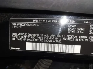 2012 Volvo S60 T6 with VIN YV1902FH7C2102334, listed as a IAAI auction lot 41469884 with 109,946 mi miles. Bid and sale history available at carsss.com. Image 9.