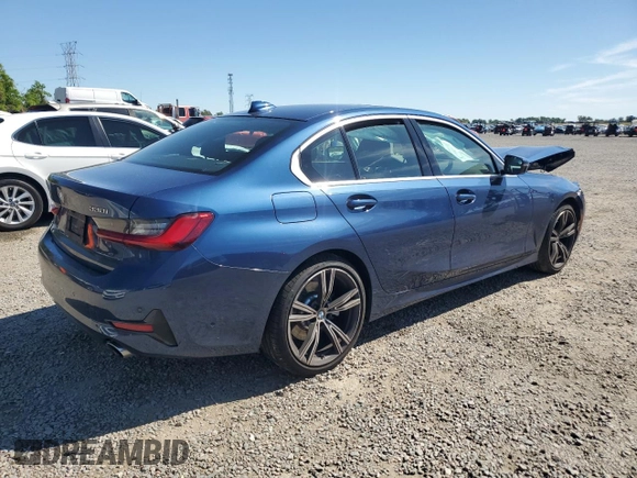 2021 BMW 3 Series 330i with VIN 3MW5R1J07M8B63494, listed as a Copart auction lot 50042565 with 0 mi miles and Salvage Title. Bid and sale history available at carsss.com. Image 3.