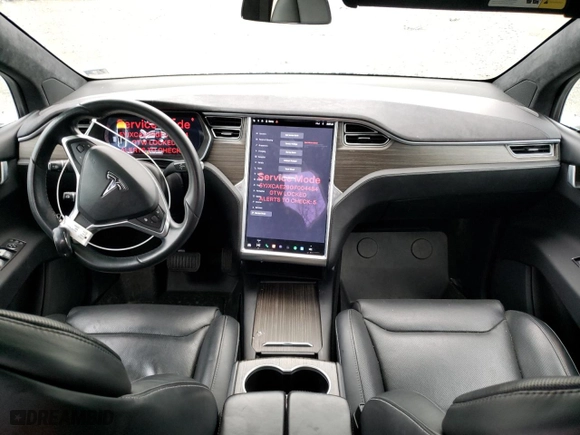 2016 Tesla Model X 70D with VIN 5YJXCAE29GF004484, listed as a Copart auction lot 43853313 with 51984 miles. Bid and sale history available at carsss.com. Image 8.