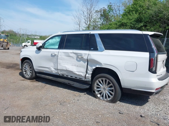 2021 Cadillac Escalade ESV Premium Luxury z VIN 1GYS4KKLXMR431568, wystawiony jako IAAI lot #42139123 z przebiegiem 37 696 mil mil oraz . Historia ofert i sprzedaży dostępna na DreamBid. Obrazek 3.