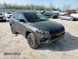 2024 Jeep Compass Trailhawk with VIN 3C4NJDDN7RT156682, listed as a Copart auction lot 50811795 with 8,088 mi miles and Salvage title. Bid and sale history available at DreamBid. Image 12.