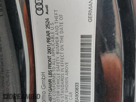 2014 Audi RS 5 z VIN WUAC6AFR4EA900833, wystawiony jako Copart lot #55972465 z przebiegiem Nie podano mil oraz Szkoda całkowita • Salvage title. Historia ofert i sprzedaży dostępna na DreamBid. Obrazek 13.