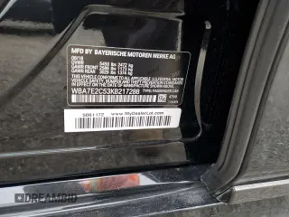 2019 BMW 7 Series 740i with VIN WBA7E2C53KB217288, listed as a Copart auction lot 37246864 with 50,967 mi miles. Bid and sale history available at carsss.com. Image 12.