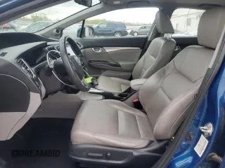 2015 Honda Civic EX-L with VIN 19XFB2F96FE215758, listed as a Copart auction lot 52067865 with 179,062 mi miles and Salvage Title. Bid and sale history available at DreamBid. Image 7.