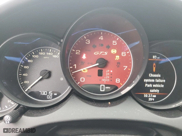 2017 Porsche Cayenne GTS with VIN WP1AD2A27HLA81530, listed as a Copart auction lot 82961224 with 73,015 mi miles and Salvage Title. Bid and sale history available at carsss.com. Image 9.