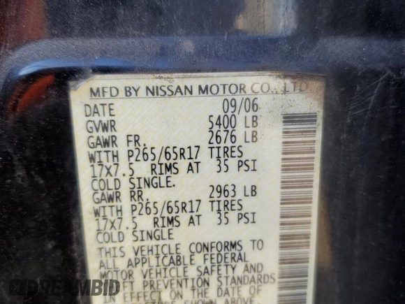 2007 Nissan Xterra SE with VIN 5N1AN08W07C504762, listed as a Copart auction lot 78114064 with 229,978 mi miles and Salvage Title. Bid and sale history available at DreamBid. Image 16.