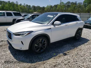 2019 Infiniti QX50 LUXE with VIN 3PCAJ5M15KF120544, listed as a Copart auction lot 52324035 with 55,618 mi miles and Salvage Title. Bid and sale history available at carsss.com. Image 1.