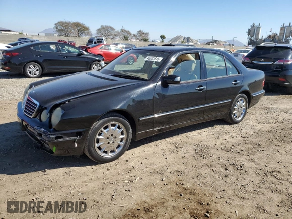 2001 Mercedes-Benz E-Class with VIN WDBJF65J51B386619, listed as a Copart auction lot 46623515 with 108,209 mi miles and Salvage Title. Bid and sale history available at carsss.com. Image 1.