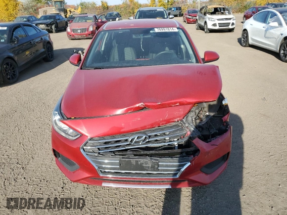 2019 Hyundai Accent SE with VIN 3KPC24A31KE063402, listed as a Copart auction lot 76991814 with 86,248 mi miles and Salvage Title. Bid and sale history available at carsss.com. Image 5.