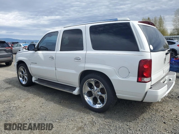 2002 Cadillac Escalade z VIN 1GYEK63N42R110276, wystawiony jako Copart lot #52862665 z przebiegiem Nie podano mil oraz Szkoda całkowita • Salvage title. Historia ofert i sprzedaży dostępna na DreamBid. Obrazek 2.