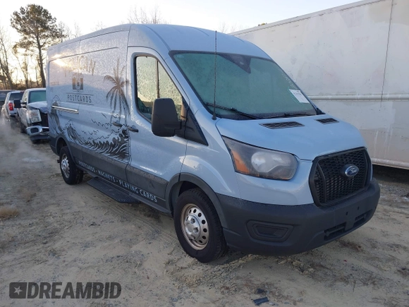 2023 Ford Transit with VIN 1FTBW9CG5PKA32008, listed as a IAAI auction lot 41313781 with 12,127 mi miles. Bid and sale history available at carsss.com. Image 1.