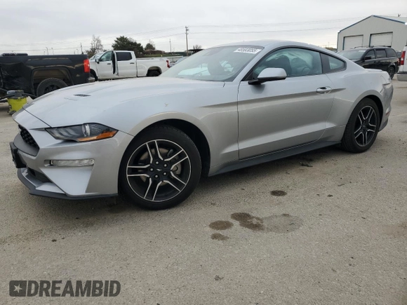 2023 Ford Mustang EcoBoost with VIN 1FA6P8TH8P5104972, listed as a Copart auction lot 48583055 with 35,178 mi miles and Salvage Title. Bid and sale history available at carsss.com. Image 1.
