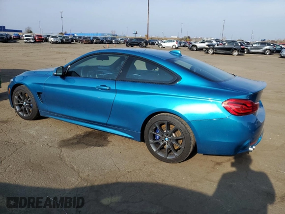 2018 BMW 4 Series 430i with VIN WBA4W3C59JAF91465, listed as a Copart auction lot 77707684 with 49,258 mi miles and Clean Title. Bid and sale history available at DreamBid. Image 2.