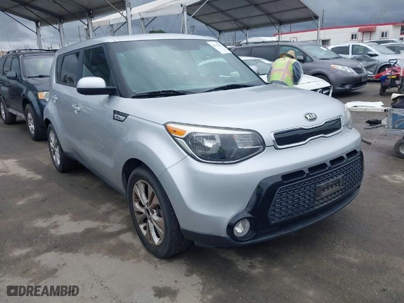 2016 Kia Soul + with VIN KNDJP3A54G7824581, listed as a IAAI auction lot 41796133 with 126,730 mi miles. Bid and sale history available at carsss.com. Image 1.