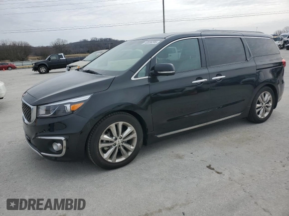 2016 Kia Sedona SX-L with VIN KNDME5C18G6108863, listed as a Copart auction lot 45536295 with 110,337 mi miles and Salvage Title. Bid and sale history available at carsss.com. Image 1.