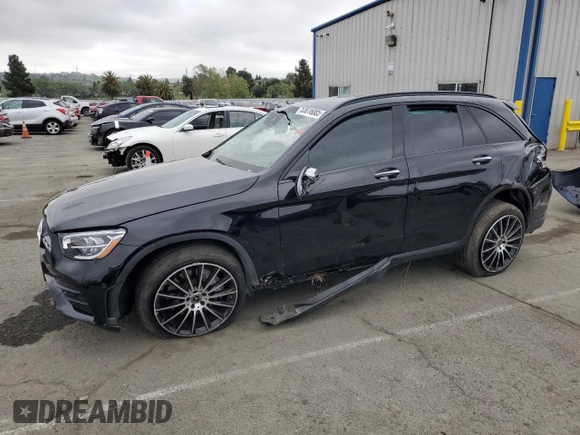 2022 Mercedes-Benz GLC 300 with VIN W1N0G8DB9NG119887, listed as a Copart auction lot 53016085 with 34,126 mi miles and Salvage title. Bid and sale history available at DreamBid. Image 1.