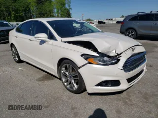2013 Ford Fusion Titanium with VIN 3FA6P0K95DR354786, listed as a Copart auction lot 52422145 with 195,189 mi miles and Salvage Title. Bid and sale history available at DreamBid. Image 4.