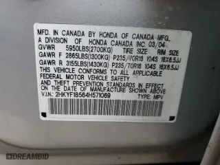2004 Honda Pilot EX with VIN 2HKYF18564H571069, listed as a Copart auction lot 50304835 with 241,106 mi miles and Salvage Title. Bid and sale history available at carsss.com. Image 15.