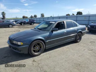 2001 BMW 7 Series 740iA with VIN WBAGG83421DN87364, listed as a Copart auction lot 44462125 with 123,519 mi miles and Salvage Title. Bid and sale history available at carsss.com. Image 1.