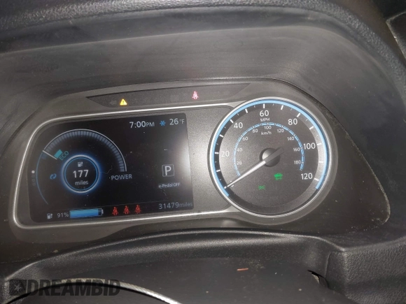 2022 Nissan LEAF SV Plus with VIN 1N4BZ1CV0NC554971, listed as a IAAI auction lot 41348000 with 31,479 mi miles and . Bid and sale history available at DreamBid. Image 18.