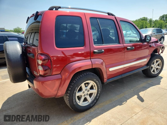 2007 Jeep Liberty Limited with VIN 1J4GL58K17W510903, listed as a Copart auction lot 59344515 with 186,217 mi miles and Salvage title. Bid and sale history available at DreamBid. Image 3.