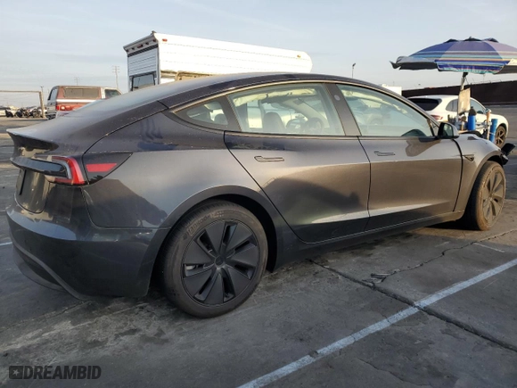 2024 Tesla Model 3 with VIN 5YJ3E1EA8RF755417, listed as a Copart auction lot 43741625 with 6,497 mi miles and Salvage Title. Bid and sale history available at carsss.com. Image 3.