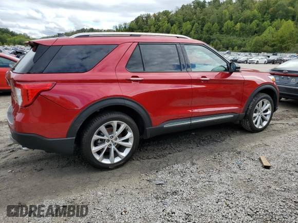 2023 Ford Explorer Platinum with VIN 1FM5K8HC1PGB15491, listed as a Copart auction lot 73356724 with 3,374 mi miles and Salvage title. Bid and sale history available at DreamBid. Image 3.