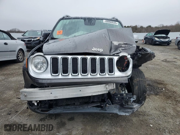 2016 Jeep Renegade Limited with VIN ZACCJADT2GPD73694, listed as a Copart auction lot 49992635 with Not Provided miles and Salvage Title. Bid and sale history available at DreamBid. Image 5.
