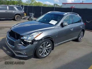 2017 Infiniti QX50 with VIN JN1BJ0RP4HM385429, listed as a IAAI auction lot 41956117 with 95,575 mi miles and . Bid and sale history available at DreamBid. Image 2.