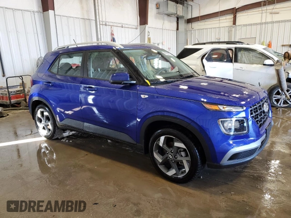 2024 Hyundai Venue SEL with VIN KMHRC8A30RU331698, listed as a Copart auction lot 44720575 with 661 mi miles and Salvage title. Bid and sale history available at DreamBid. Image 4.