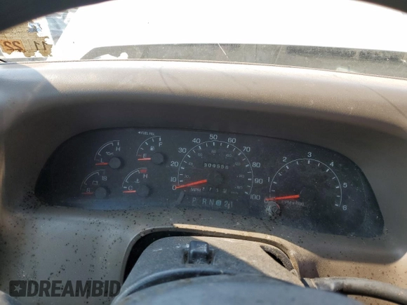 2001 Ford Super Duty F-250 XL with VIN 1FTNX20L01EC17379, listed as a Copart auction lot 74730024 with 309,556 mi miles and Salvage Title. Bid and sale history available at carsss.com. Image 9.