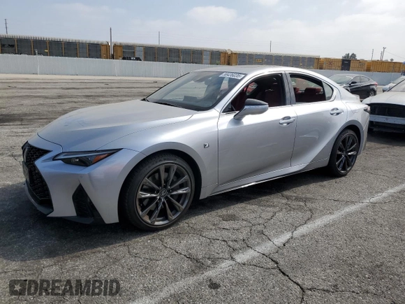 2024 Lexus IS 350 F Sport with VIN JTHGZ1B23R5081759, listed as a Copart auction lot 58436035 with 8,348 mi miles and Salvage title. Bid and sale history available at DreamBid. Image 1.