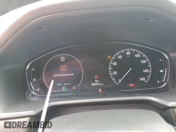 2019 Honda Accord Touring with VIN 1HGCV2F91KA003438, listed as a Copart auction lot 62588035 with 60,316 mi miles and Salvage title. Bid and sale history available at DreamBid. Image 9.
