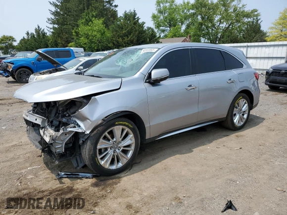 2017 Acura MDX Technology z VIN 5J8YD4H56HL008212, wystawiony jako Copart lot #59303895 z przebiegiem 5 145 mil mil oraz Szkoda całkowita • Salvage title. Historia ofert i sprzedaży dostępna na DreamBid. Obrazek 1.