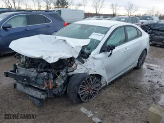 2022 Kia Forte GT with VIN 3KPF44AC8NE493620, listed as a IAAI auction lot 41448375 with 92,552 mi miles. Bid and sale history available at carsss.com. Image 2.