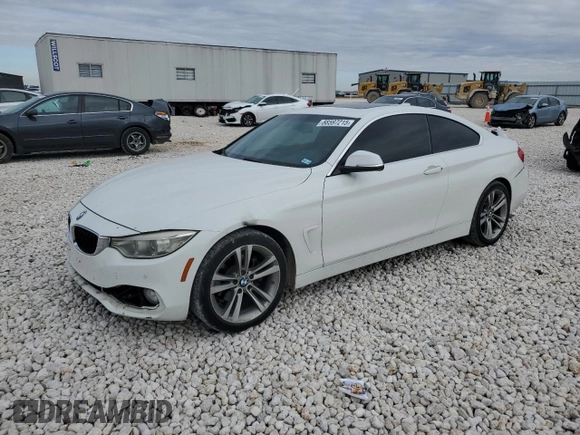 2017 BMW 4 Series 430i with VIN WBA4R7C37HK896333, listed as a Copart auction lot 88597215 with 114,500 mi miles and Salvage Title. Bid and sale history available at DreamBid. Image 1.
