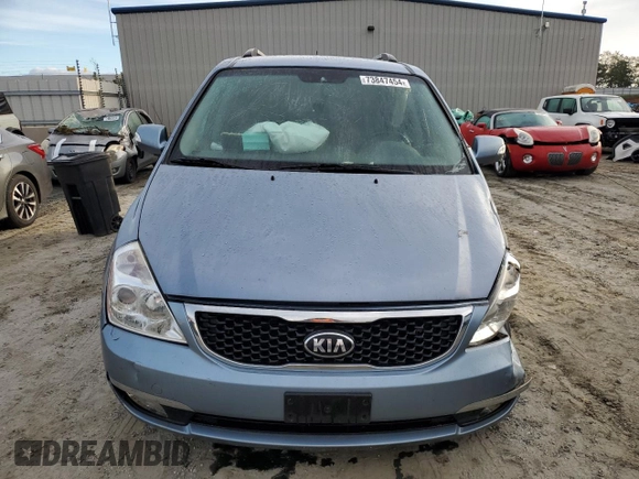 2014 Kia Sedona EX with VIN KNDMH4C72E6555952, listed as a Copart auction lot 73847454 with 136,533 mi miles and Salvage Title. Bid and sale history available at carsss.com. Image 5.