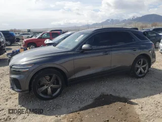 2023 Genesis GV70 2.5T with VIN KMUMADTB9PU100827, listed as a Copart auction lot 51080985 with 17,819 mi miles and Salvage Title. Bid and sale history available at carsss.com. Image 1.