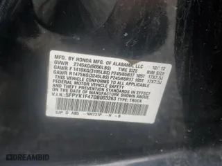 2013 Honda Ridgeline RTS with VIN 5FPYK1F47DB003263, listed as a Copart auction lot 49178295 with 124,948 mi miles and Salvage Title. Bid and sale history available at carsss.com. Image 12.