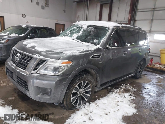 2020 Nissan Armada SL with VIN JN8AY2NC9L9620412, listed as a IAAI auction lot 41580327 with 93,247 mi miles. Bid and sale history available at carsss.com. Image 2.