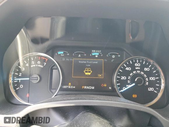 2020 Ford F-150 XL with VIN 1FTEW1E52LFC63073, listed as a Copart auction lot 57453495 with 22,718 mi miles and Salvage title. Bid and sale history available at DreamBid. Image 9.