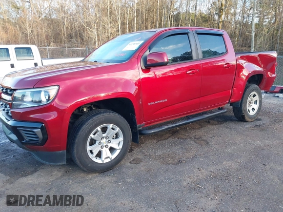 2021 Chevrolet Colorado 2WD LT with VIN 1GCGSCEN0M1150821, listed as a IAAI auction lot 41298960 with 76,931 mi miles. Bid and sale history available at carsss.com. Image 18.