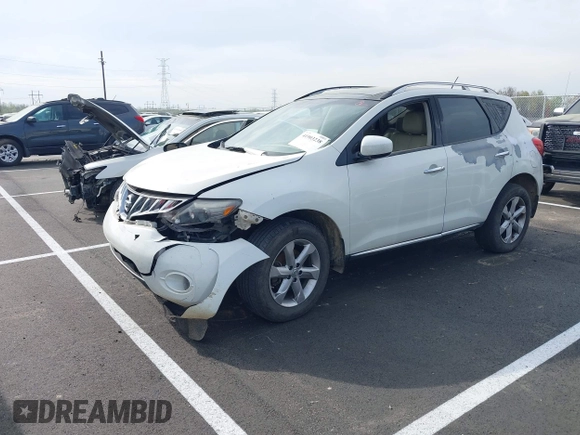 2009 Nissan Murano SL with VIN JN8AZ18U89W100787, listed as a IAAI auction lot 41903238 with 220,476 mi miles and . Bid and sale history available at DreamBid. Image 2.