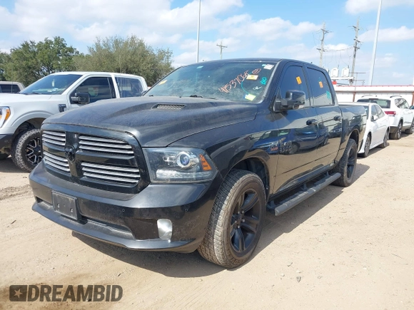 2016 Ram 1500 Sport with VIN 1C6RR6MT9GS383284, listed as a IAAI auction lot 41537068 with Not Provided miles. Bid and sale history available at carsss.com. Image 2.