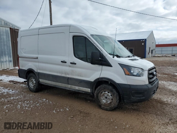 2020 Ford Transit Cargo with VIN 1FTBR1C87LKB49603, listed as a Copart auction lot 48592455 with 174,558 mi miles and Salvage Title. Bid and sale history available at DreamBid. Image 4.