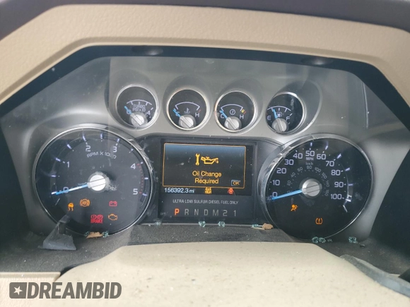 2013 Ford F-250 XL with VIN 1FT7W2BT0DEA61387, listed as a Copart auction lot 53798935 with 156,392 mi miles and Salvage title. Bid and sale history available at DreamBid. Image 9.