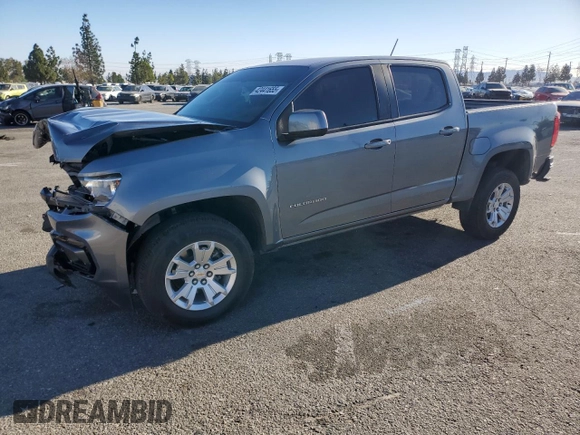 2021 Chevrolet Colorado 2WD LT with VIN 1GCGSCEA4M1285376, listed as a Copart auction lot 42441655 with 41,218 mi miles and Salvage Title. Bid and sale history available at carsss.com. Image 1.