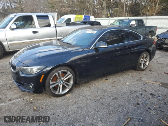 2018 BMW 4 Series 430i with VIN WBA4W3C51JAB87446, listed as a Copart auction lot 85241814 with 153,525 mi miles and Salvage Title. Bid and sale history available at DreamBid. Image 1.