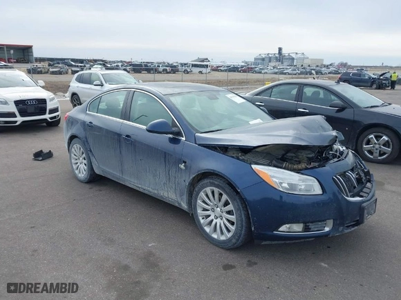 2011 Buick Regal CXL RL5 with VIN W04GT5GC1B1005265, listed as a IAAI auction lot 41525161 with 147,849 mi miles. Bid and sale history available at carsss.com. Image 1.